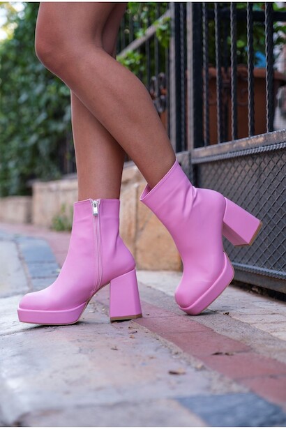 Kadın Kalın Topuk Platformlu Bot Layana 