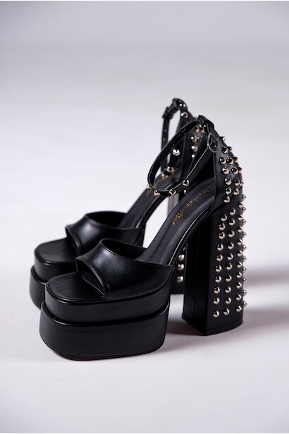 Kadın Çift Platform Tasarım Troklu Gelinlik Ayakkabı Aruna 