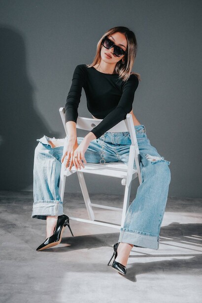 Siyah İnce Topuk Sivri Burunlu Kadın Stiletto Osama Siyah  6