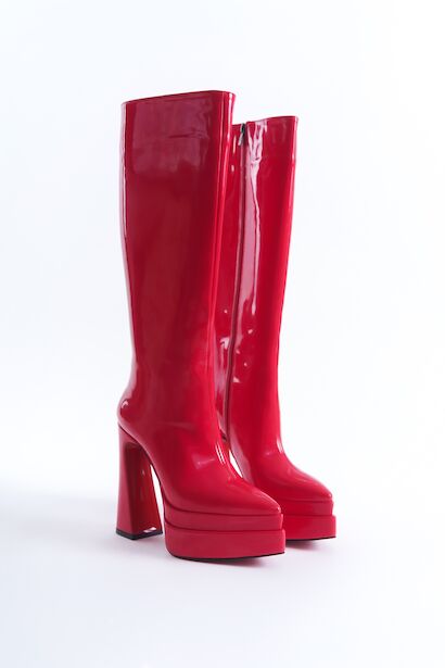 Kadın Çift Platform Yüksek Topuklu Çizme Jolly 