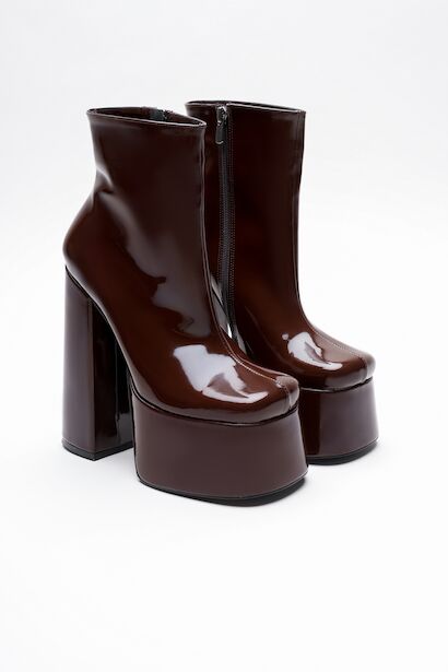 Kadın Fermuarlı Yüksek Platform Bot Ecosi 