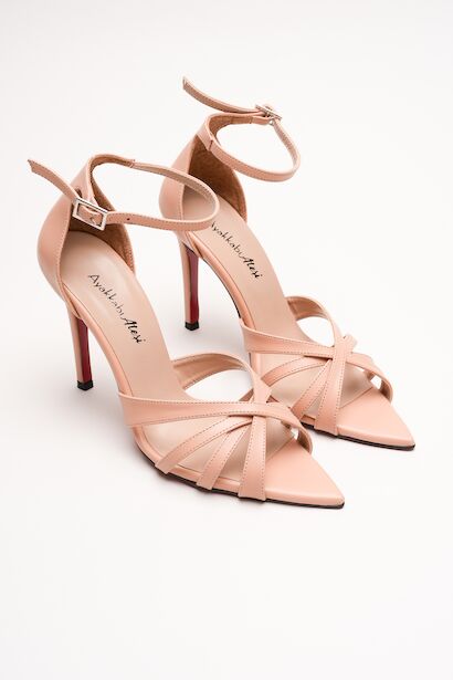 Kadın Özel Tasarım İnce Topuklu Ayakkabı Accosie  Nude Cilt