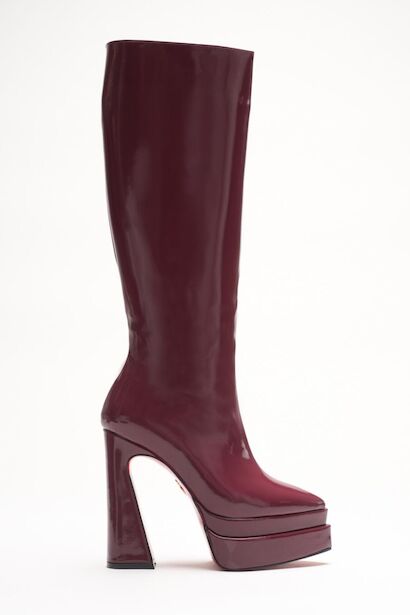 Kadın Çift Platform Sivri Burun Yüksek Topuklu Çizme Cozei 