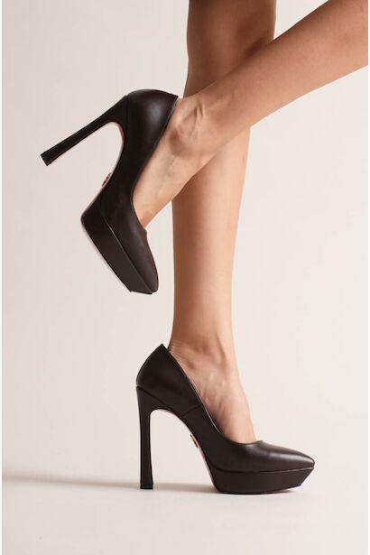 Kadın Özel Tasarım Platform Ayakkabı Siena  Kahverengi Cilt 6