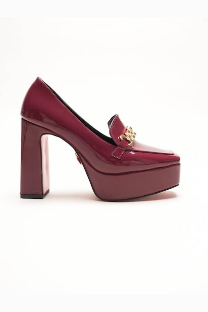 Kadın Platform Tasarım Toka Detaylı Orta Topuklu Ayakkabı Vanera 