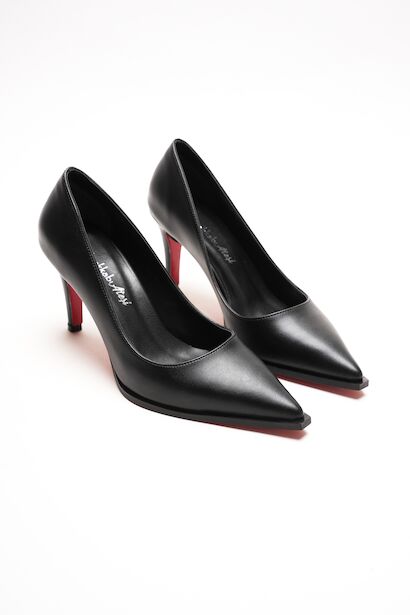 Kadın Sivri Burun Tasarım Taban İnce Kısa Topuklu Ayakkabı Gronia 