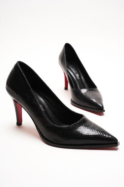 Kadın Sivri Burun Tasarım Taban İnce Kısa Topuklu Ayakkabı Gronia 