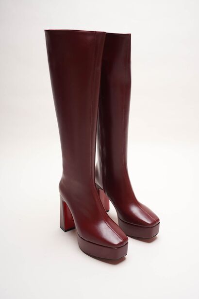 Kadın Platform Diz Altı Çizme Paman 