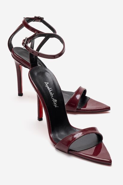 Tek Bantlı Sivri Burun Topuklu Sandalet - Abiye Ayakkabı Sanny 