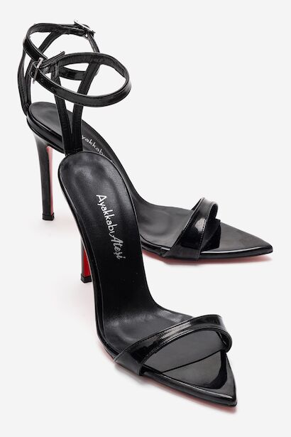 Tek Bantlı Sivri Burun Topuklu Sandalet - Abiye Ayakkabı Sanny 