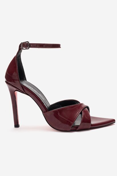 Kadın Çapraz Bantlı Bilekten Bağlamalı Stiletto Topuklu Ayakkabı Sorie 