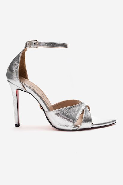 Kadın Çapraz Bantlı Bilekten Bağlamalı Stiletto Topuklu Ayakkabı Sorie 