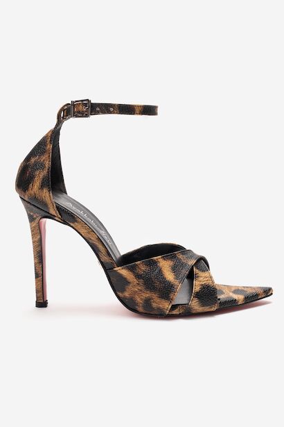 Kadın Çapraz Bantlı Bilekten Bağlamalı Stiletto Topuklu Ayakkabı Sorie 