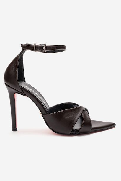 Kadın Çapraz Bantlı Bilekten Bağlamalı Stiletto Topuklu Ayakkabı Sorie 