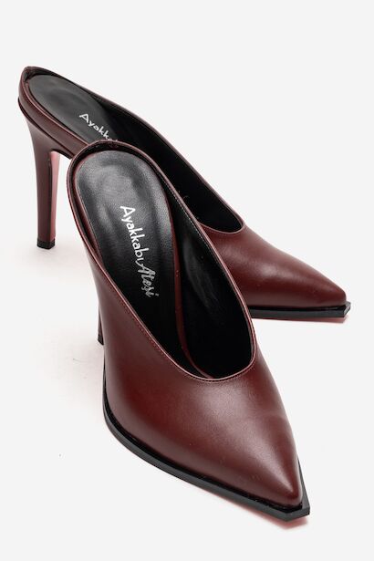 Kadın Özel Tasarım İnce Topuklu Terlik Kobe 